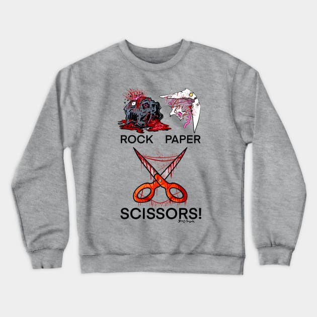 Scissors Wins Crewneck Sweatshirt by DougSQ